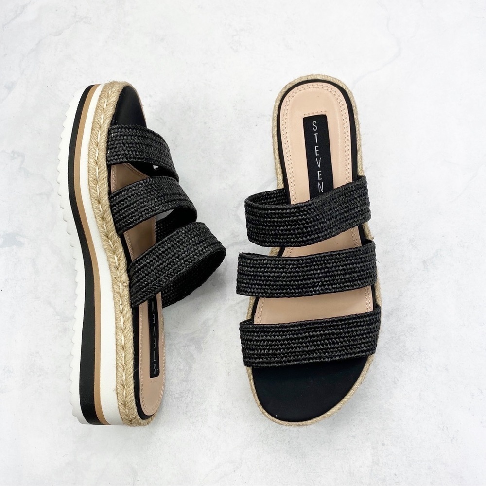 [Steve Madden] Classic Black Platform Slides - Picture 3 of 5